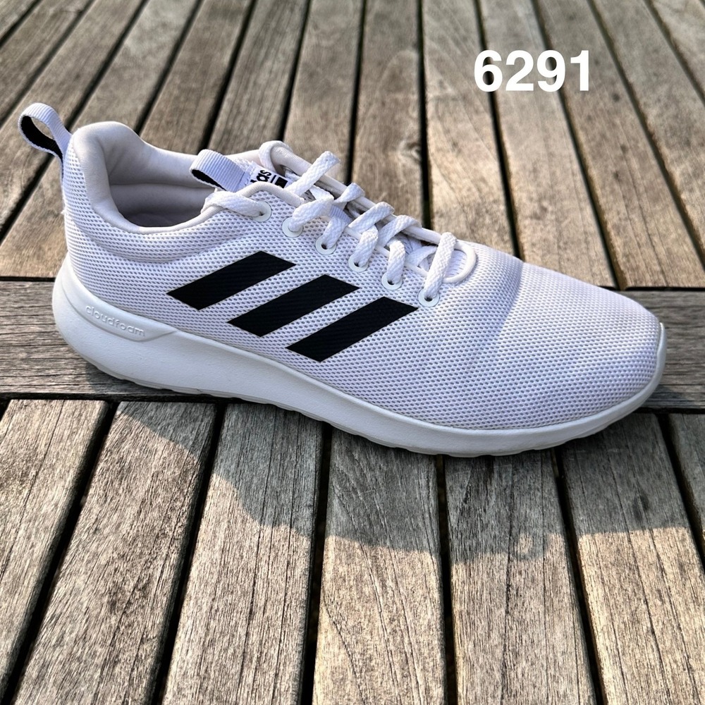 Adidas Cloudfoam Womens White Black Running Sneakers Shoes Size 8.5 EG4950